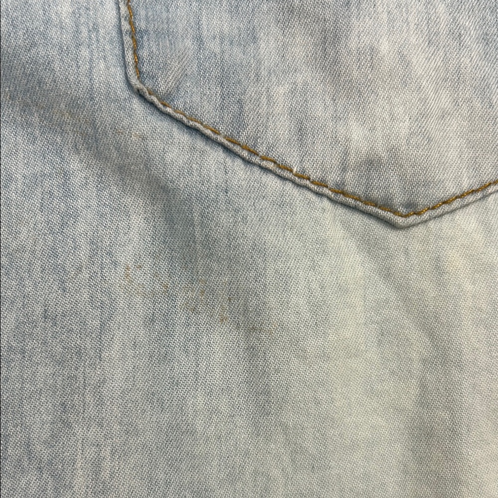 Yessica Studded Light Blue Denim Shirt | Size 18 (AU 46) | Button-Down - Picture 12 of 13
